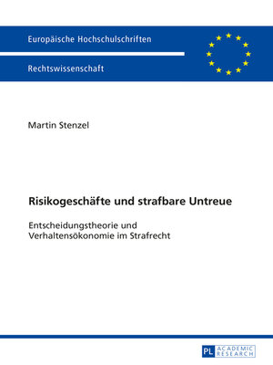 cover image of Risikogeschaefte und strafbare Untreue